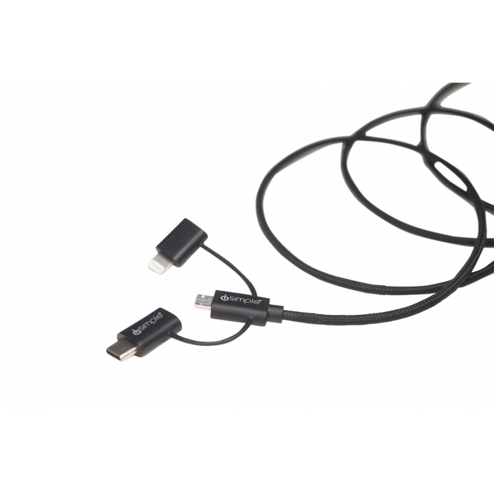 is9406bk_1 isimple usb-c to lightning bolt cable