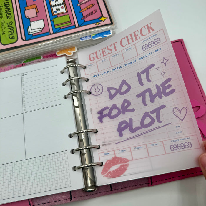 Do It For The Plot Guest Check Vellum Dashboard