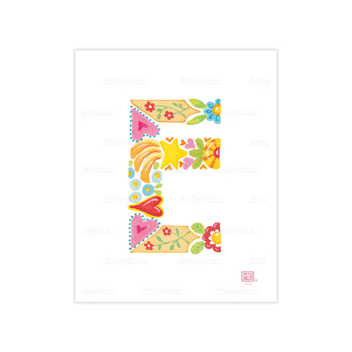 Alphabet Garden Letter E Small Print
