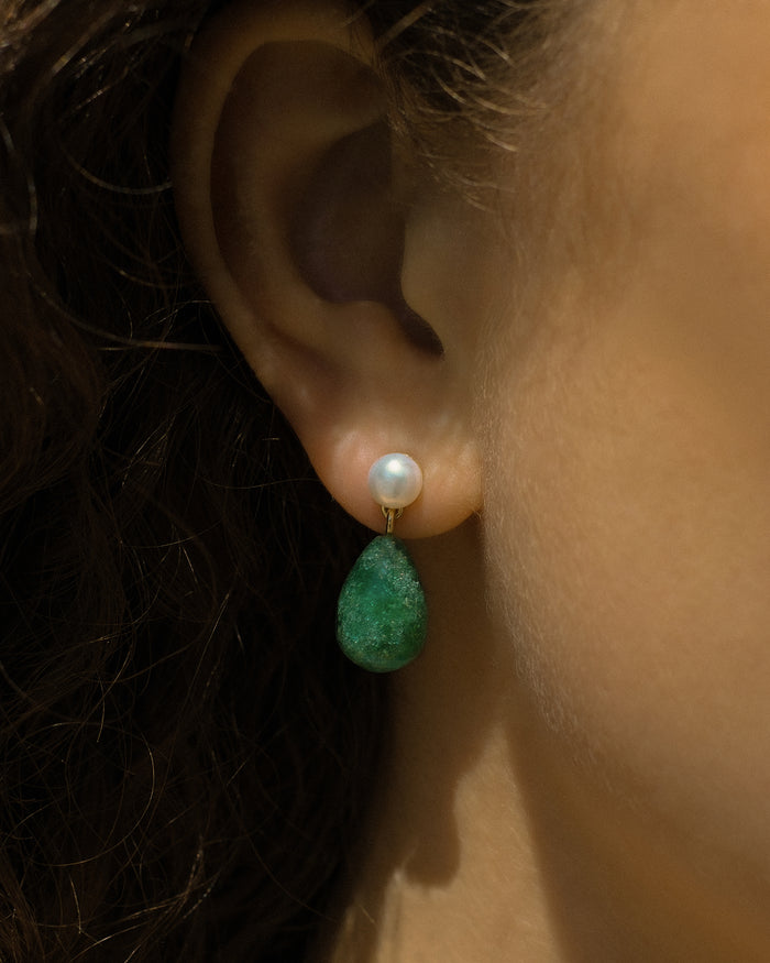 Ava Emerald Drop Earrings
