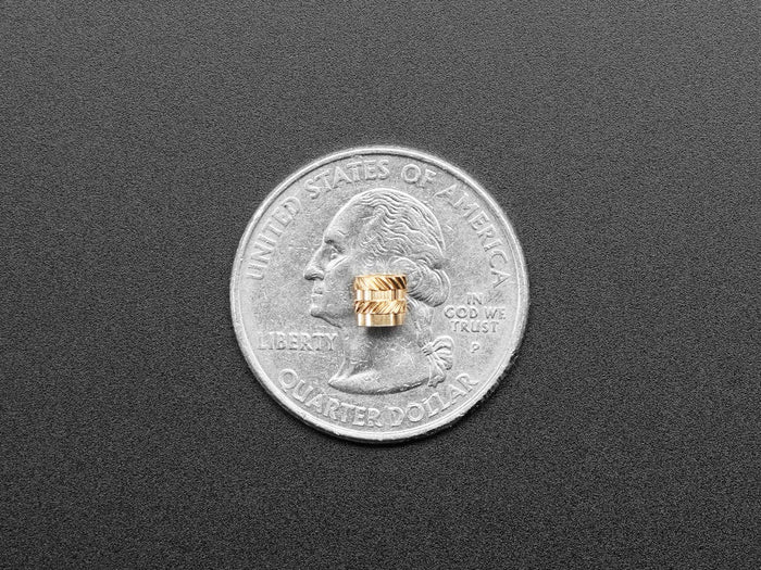 Brass Heat-Set Inserts for Plastic - M3 x 4mm - 50 pack by The Pi Hut - The Pi Hut
