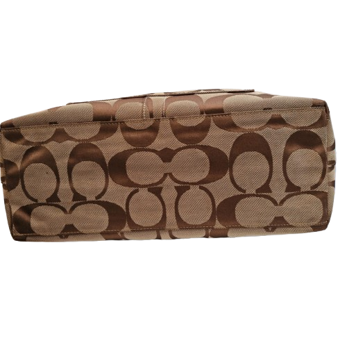 COACH Large Signature Print Zippered Tote Bag 11692