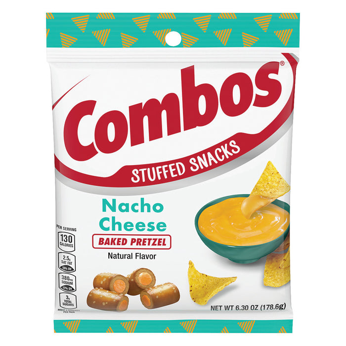 Combos Nacho Cheese Snack Crackers Peg Bags - 12 Count