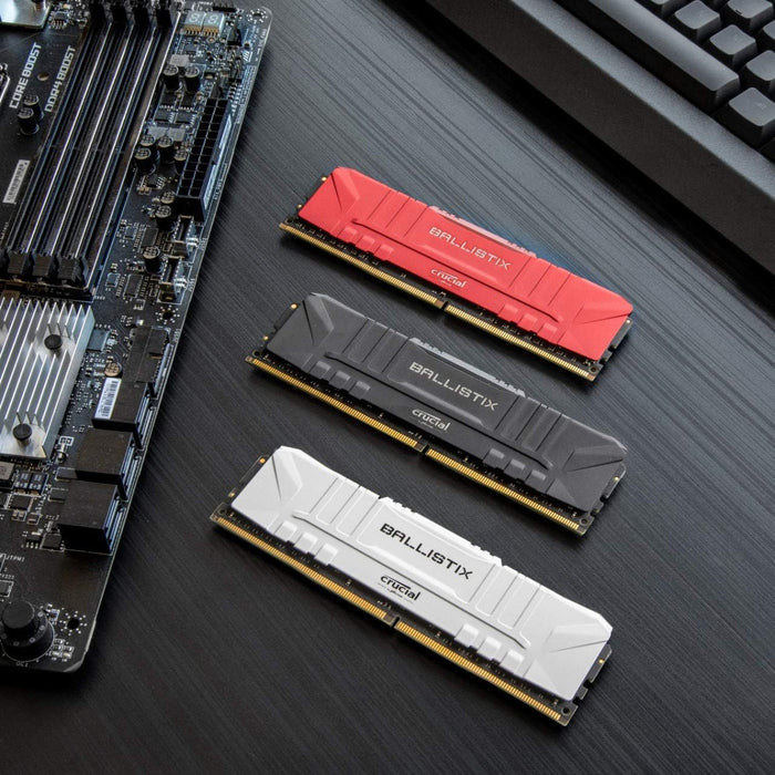 Crucial BL8G36C16U4W Ballistix 3600 MHz DDR4 DRAM Desktop Gaming Memory Kit White 16GB 8GBx2