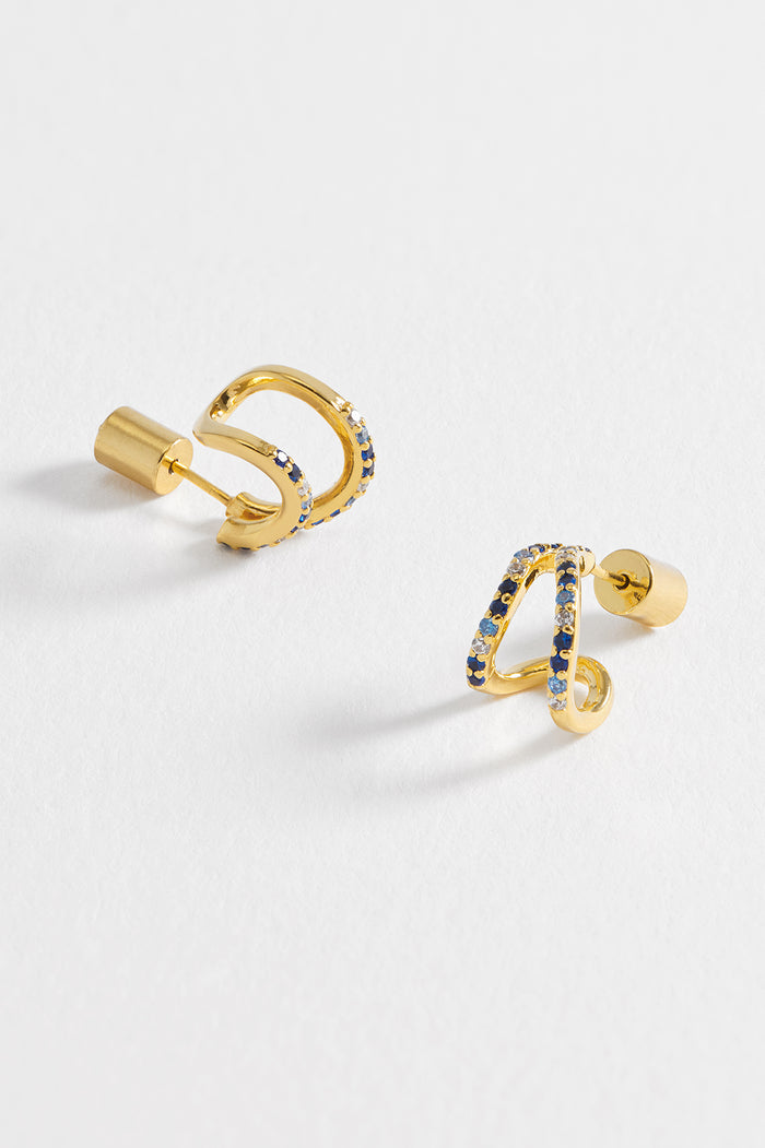 CZ Wave Earrings