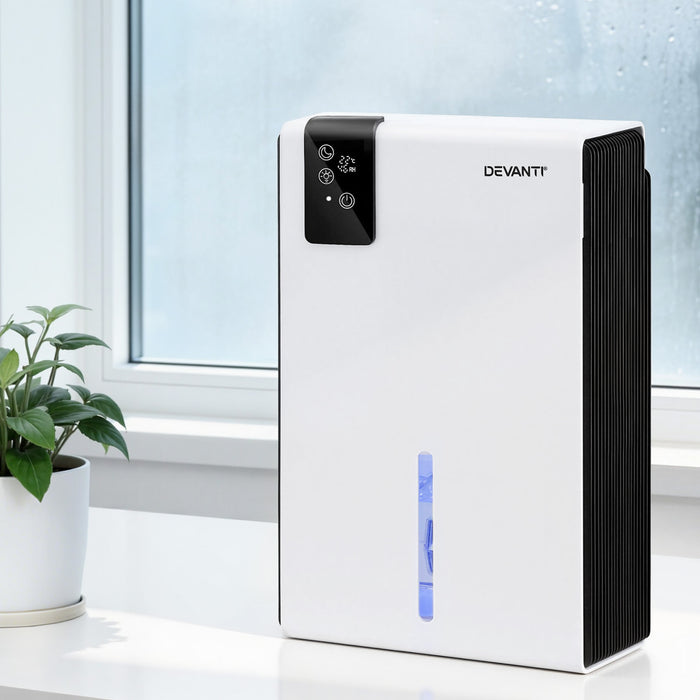 DEVANTI 2000ml Portable Dehumidifier Moisture Absorber Home Bedroom Quiet Remote - Devanti