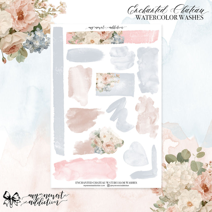 Enchanted Chateau Watercolor Washes