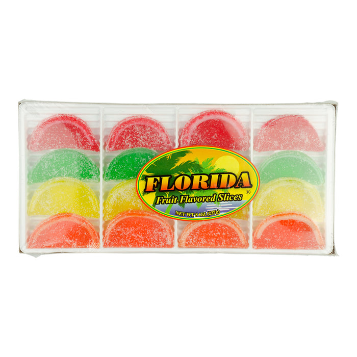 Florida Assorted Fruit Slices Gummy Candy - 12 Count Boxes
