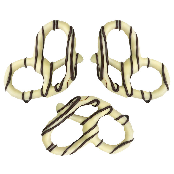 Giambri's Dark Stripes Covered Pretzel White Chocolate - 3lbs
