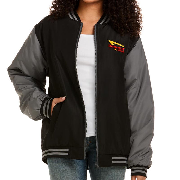 Grey and Black Varsity Jacket