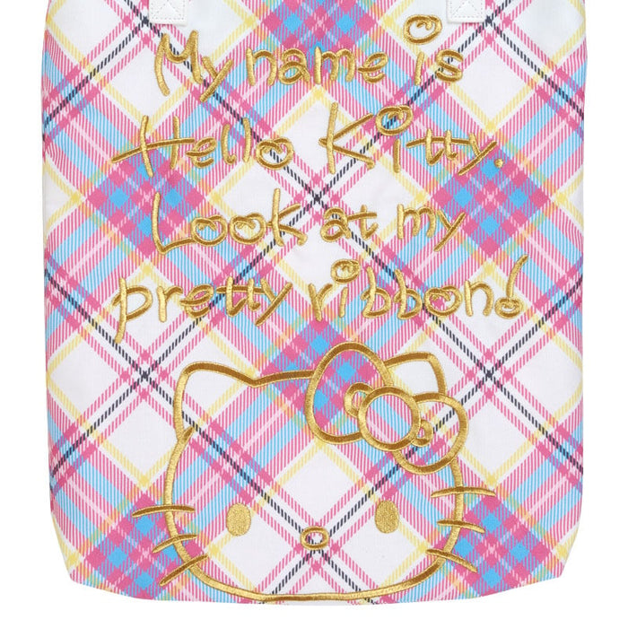 Hello Kitty Tote Bag (Hello Kitty Dress Tartan Series) Bags Japan Original