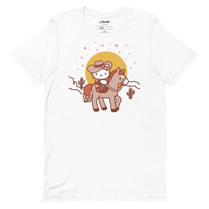 Hello Kitty Wild West Tee Apparel Printful White XS
