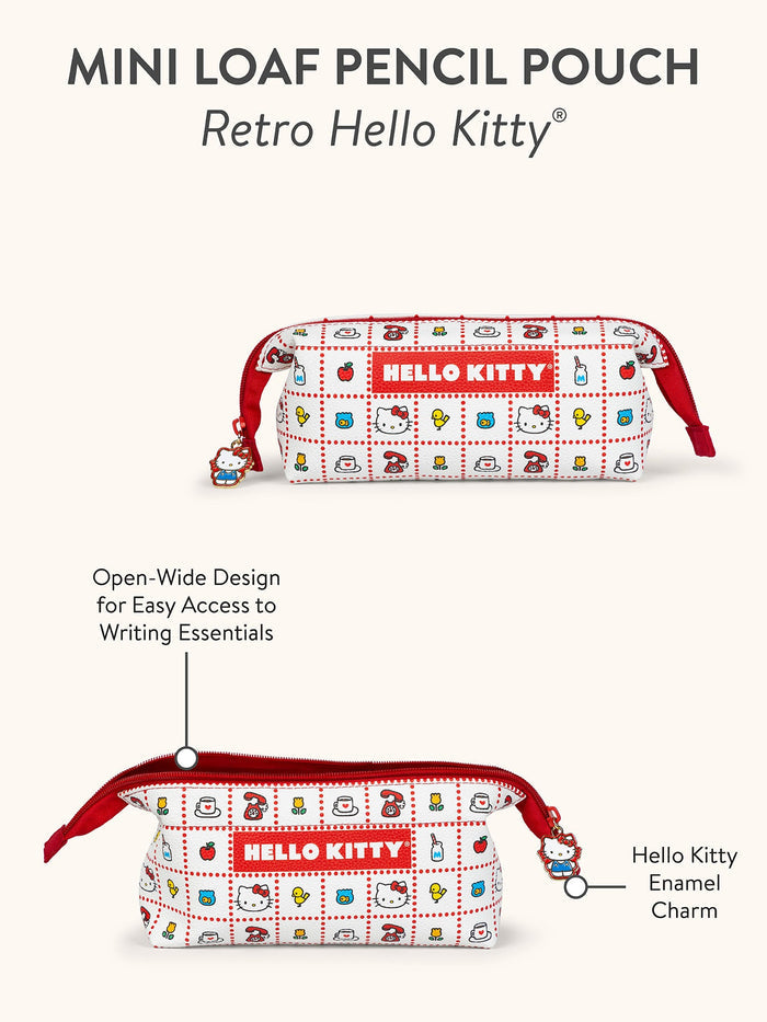 Hello Kitty x Studio Oh! Retro Red Mini Loaf Pencil Pouch Stationery Studio Oh!