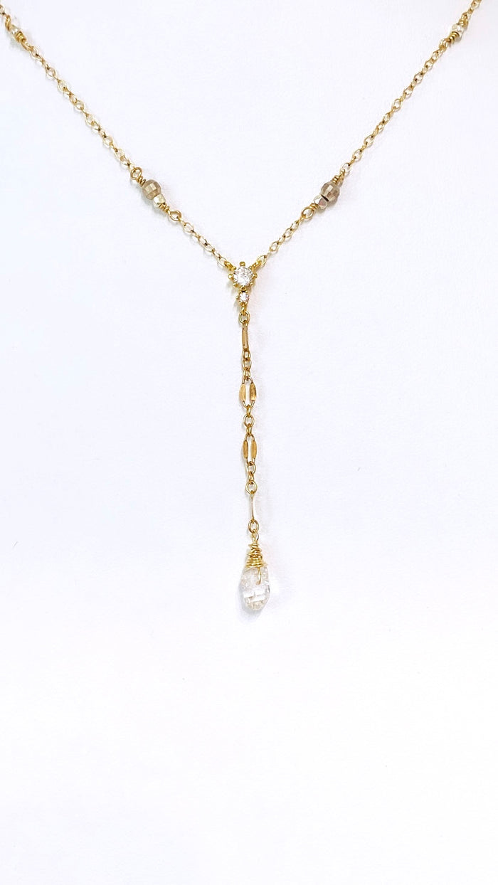 Herkimer two tone lariat