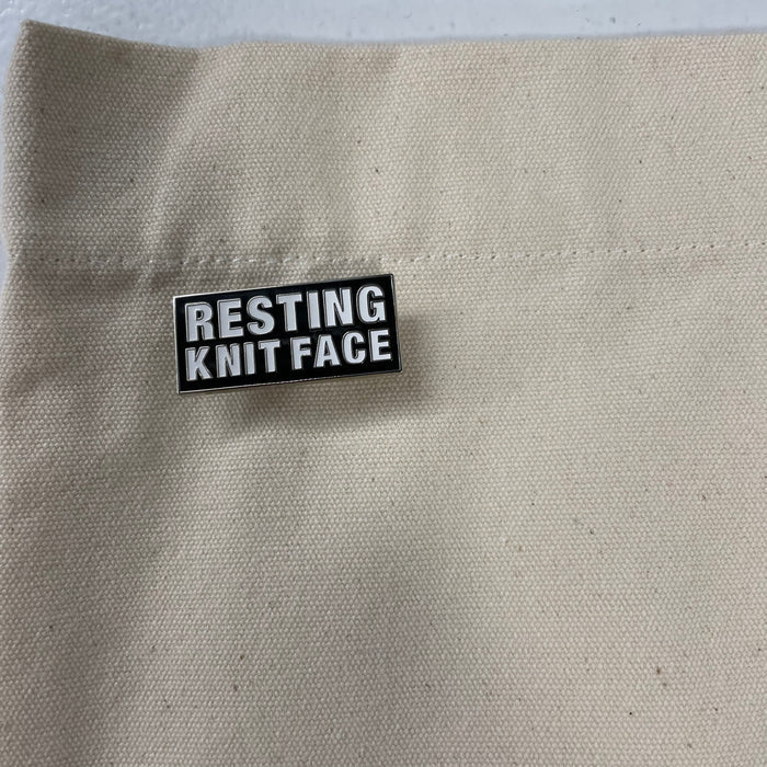 RESTING KNIT FACE TOTEBAG And PIN!