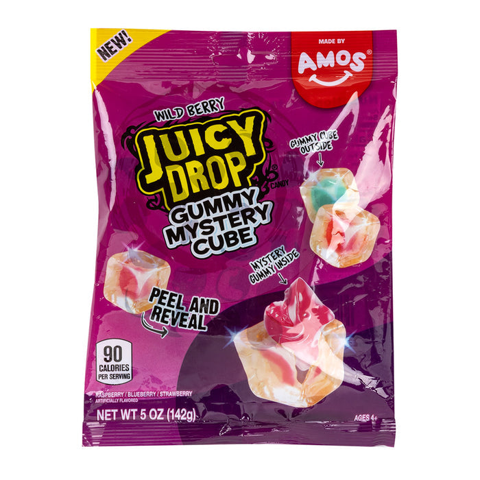 Juicy Drop Wild Berry Mystery Cube Gummy Candy - 12 Count