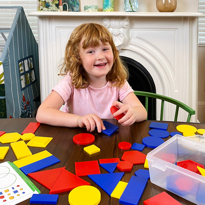 Kids First Math: Attribute Blocks Math Kit with Activity Cards STEM Thames & Kosmos
