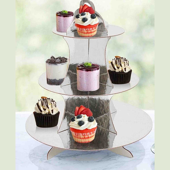 Kitchen Life Cake Stand 3 Tier - Silver