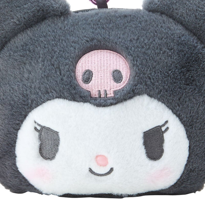Kuromi Plush Mini Face Pouch Bags Japan Original