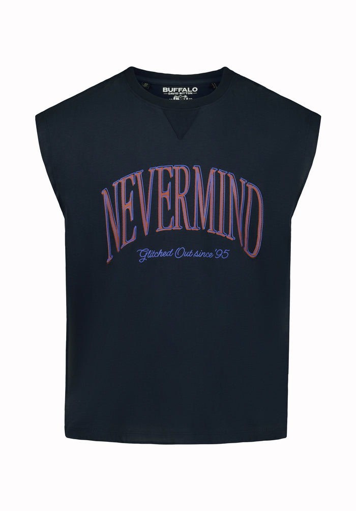 Buffalo Men Tanks Navy Knit Tanks Crew Neckline Tank
