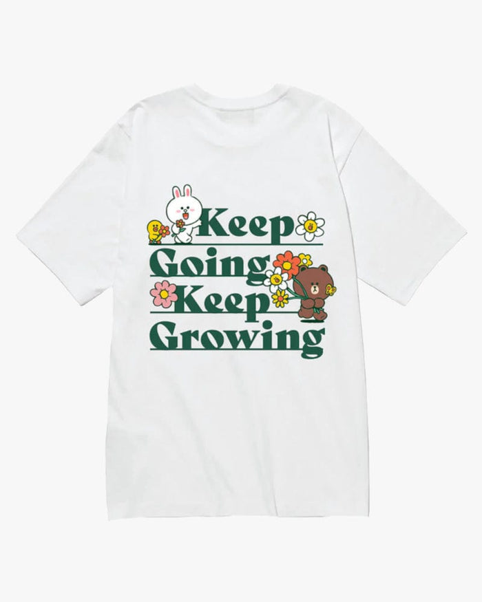 LINE FRIENDS Go Green T-Shirt - White