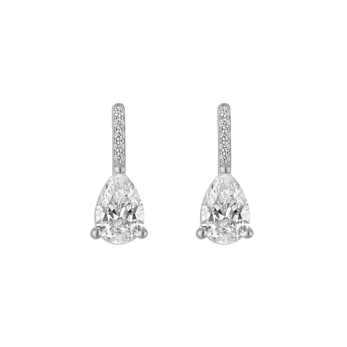 Linea Pave Pear Stud