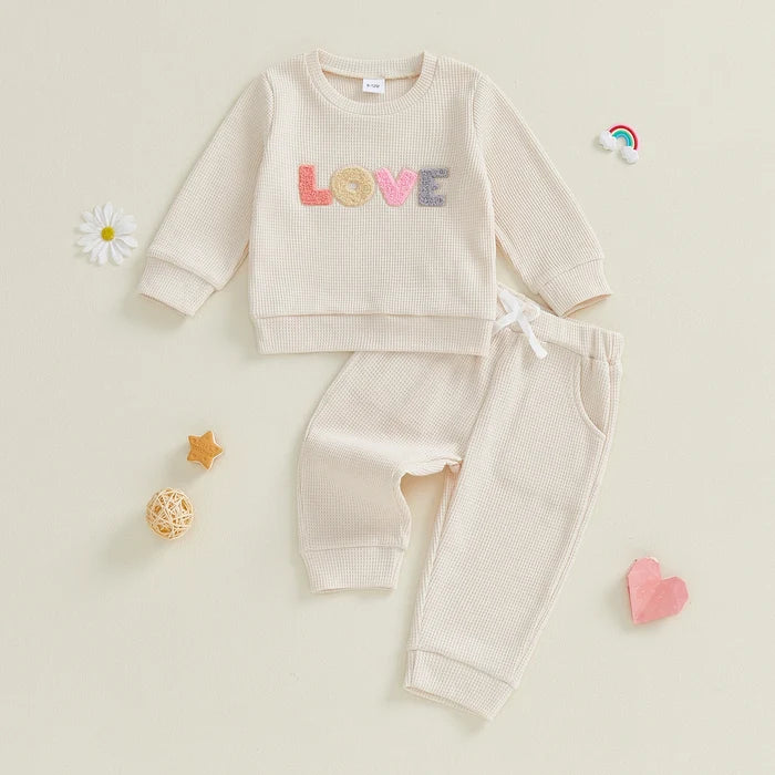 LOVE Waffle Knit Outfit