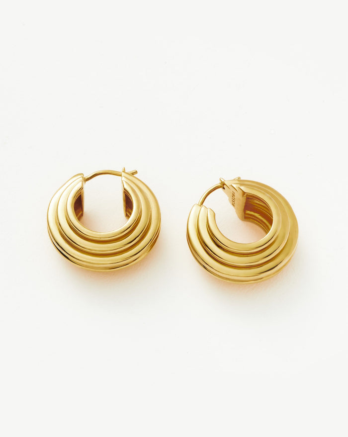 Lucy Williams Medium Chunky Ridge Hoop Earrings Earrings Missoma