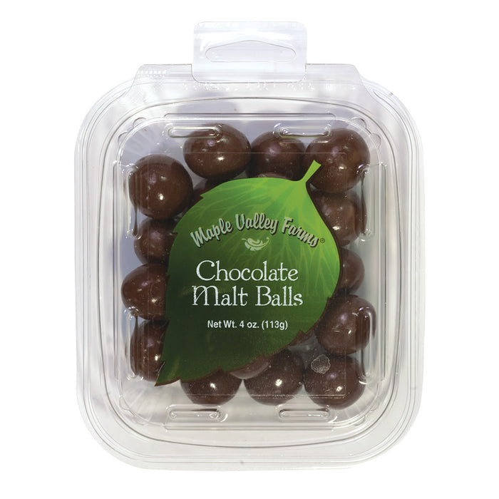 Maple Valley Farms Malt Balls Chocolate 4oz Peg Tub - 6ct
