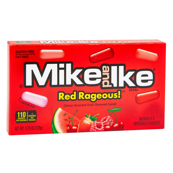 Mike and Ike Red Rageous Theater Box Candy - 12 Count