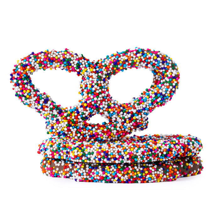 Milk Chocolatey Coated Nonpareil Premier Pretzels - 3lbs