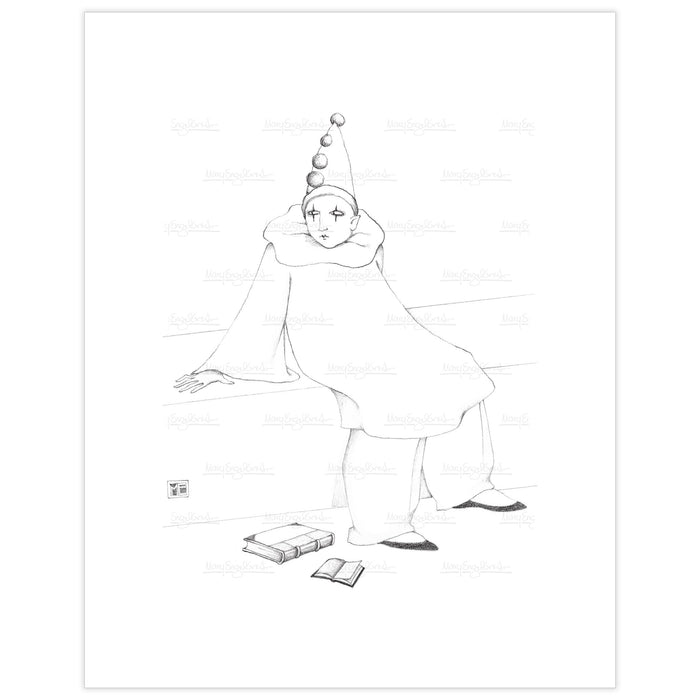 Mime in Pencil Fine Art Print