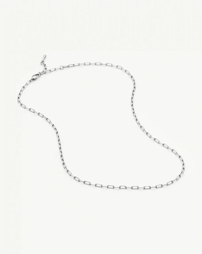 Mini Paperclip Chain Necklace | Platinum Plated Necklaces Missoma