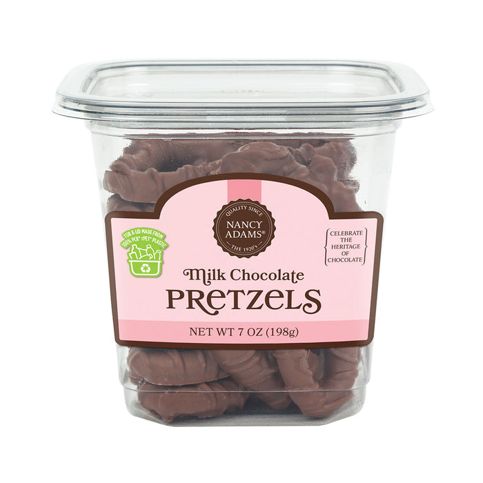 Nancy Adams Milk Chocolate Pretzels 7oz Tub - 12ct