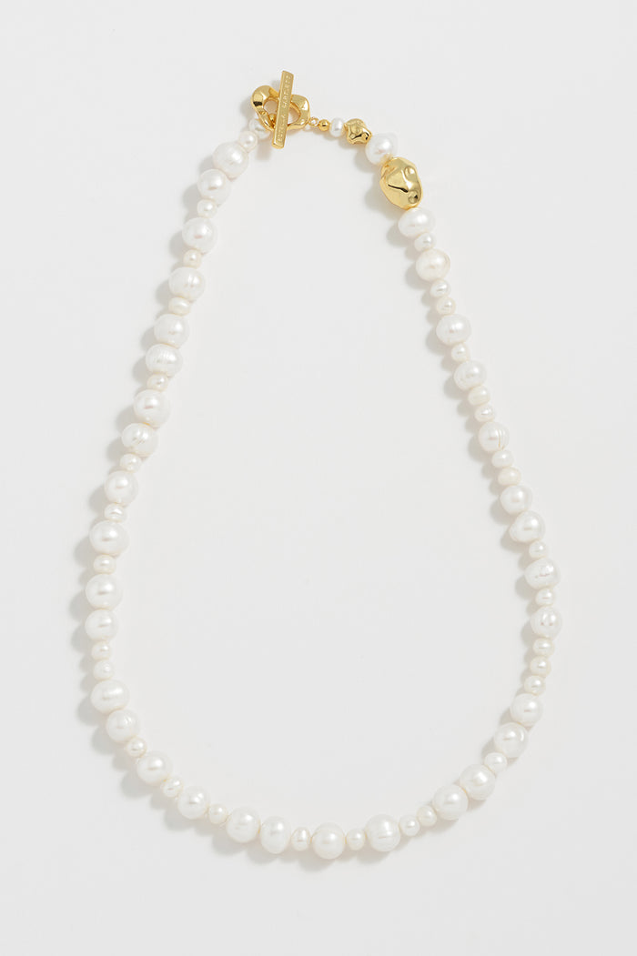 Pearl T-Bar Necklace