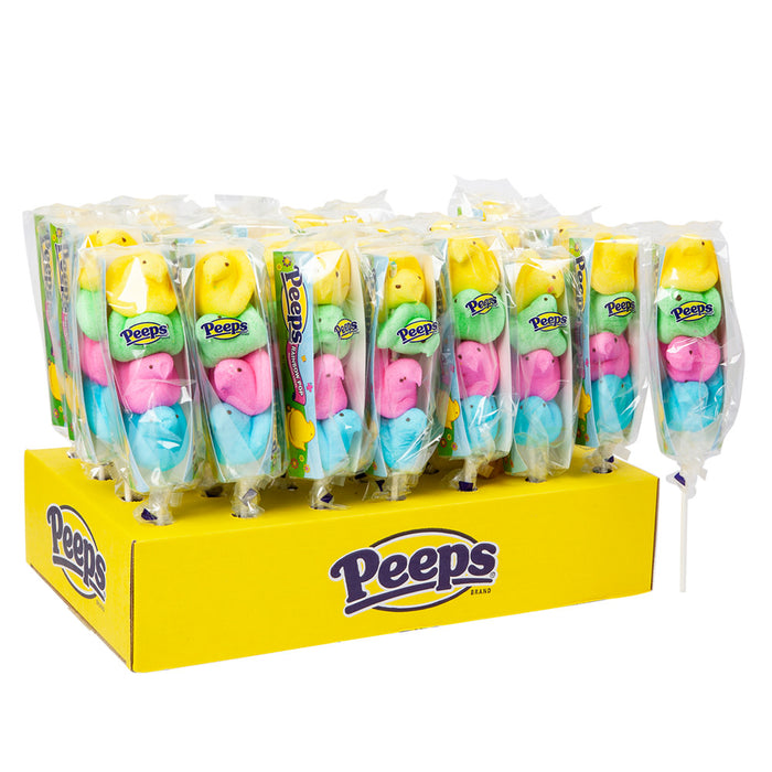 Peeps Rainbow Chicks Lollipops - 28 Count