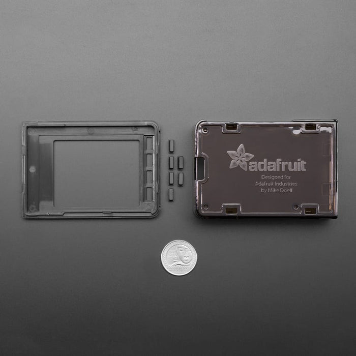 Pi Model B+ / Pi 2 / Pi 3 - Case Base and Faceplate Pack - Black - for 2.8" PiTFT by Adafruit - The Pi Hut
