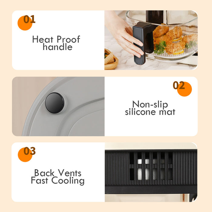 PowerPac Air Fryer 4.8L with Tempered Glass Basket (PPAF345)