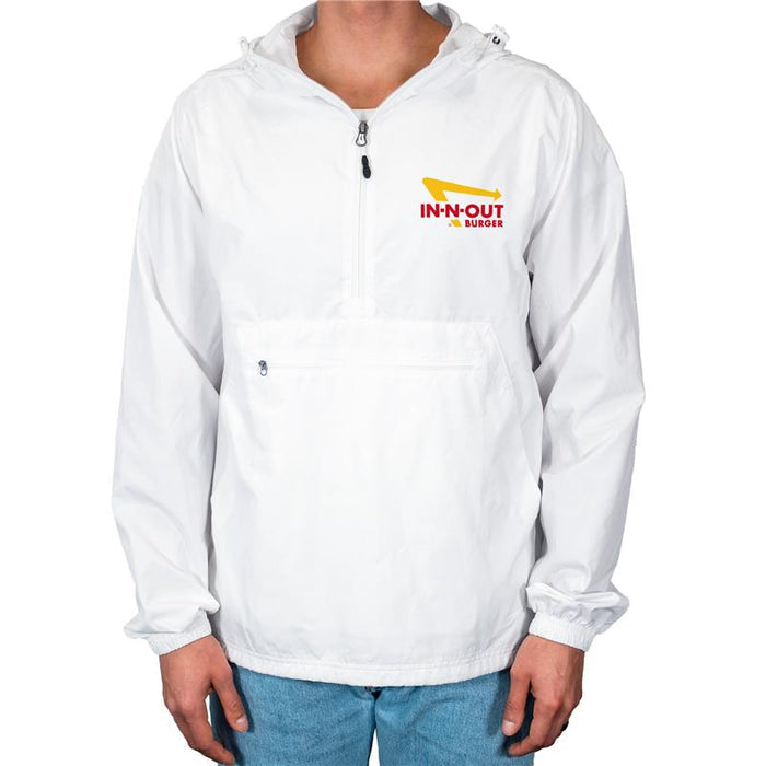 Quarter-Zip White Windbreaker