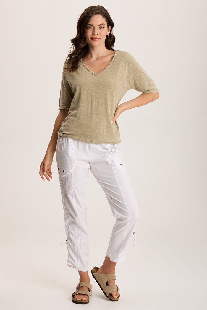 XCVI Rajni V-Neck Cinchable Hem Tee