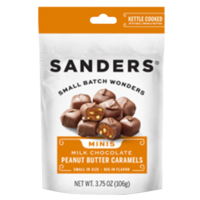 Sanders Milk Chocolate Peanut Butter Caramel Mini Candy Bags - 12 Count