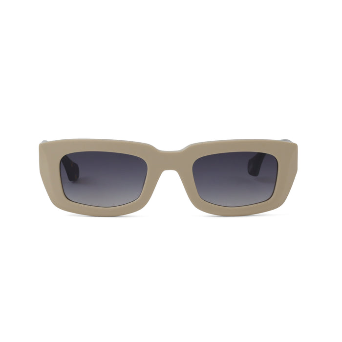 Bone / Yellow Tortoise - Grey Lens