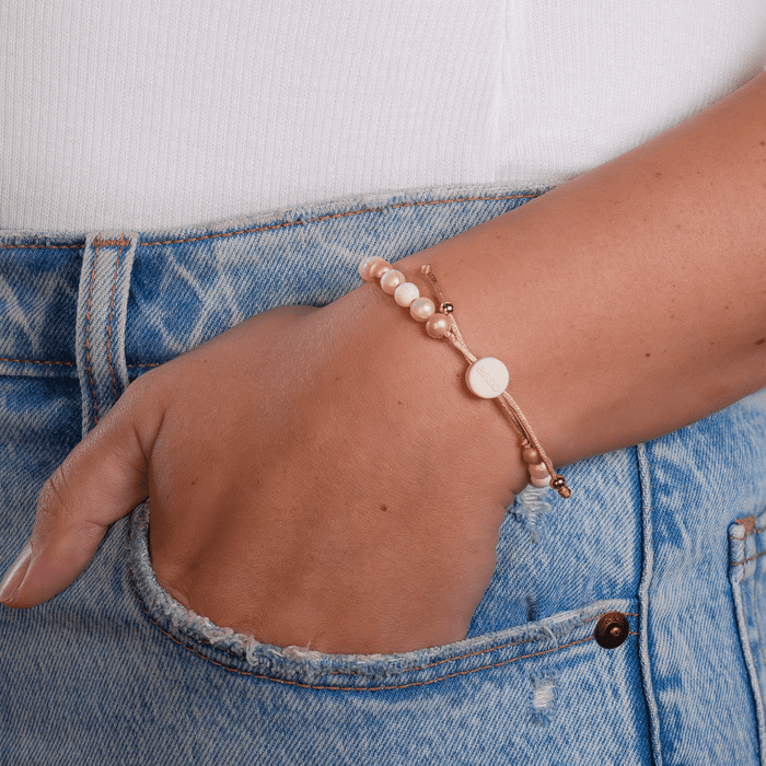 6mm Beaded Bracelet - Golden Trio