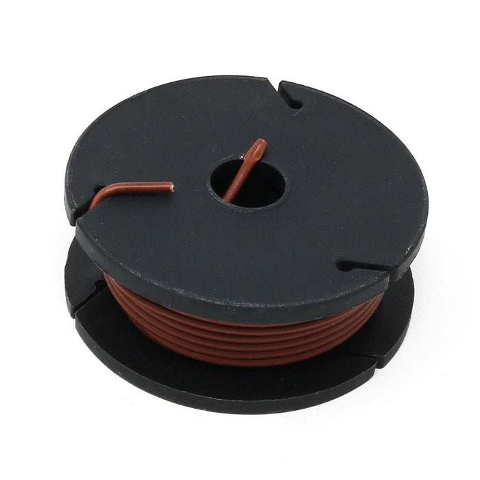 Solid-Core Wire Spool - 7.5m 22AWG - Brown by The Pi Hut - The Pi Hut