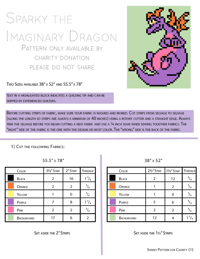 Sparky Quilt Pattern PDF