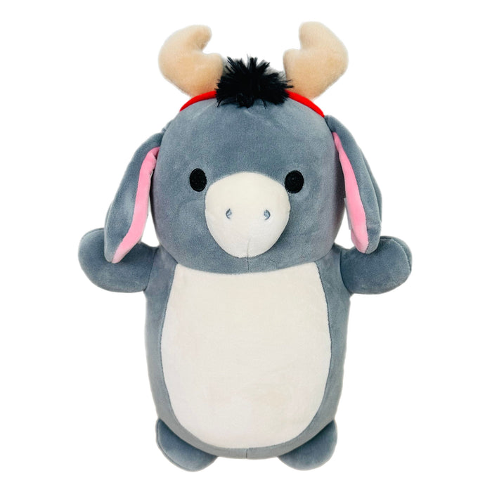 Squishmallow 10 Inch Jason the Donkey with Antlers Christmas Hug Mees Plush Toy