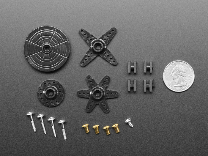 Standard Servo Arm and Horn Set - 25 Spline by The Pi Hut - The Pi Hut