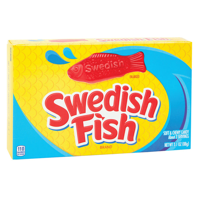 Swedish Fish Red Gummy Candy Theater Box - 12 Count