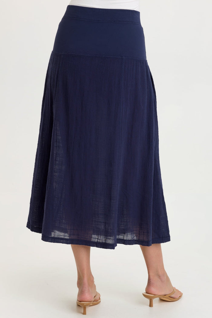 Wearables Tani Gauze Slim-to-Flare Skirt