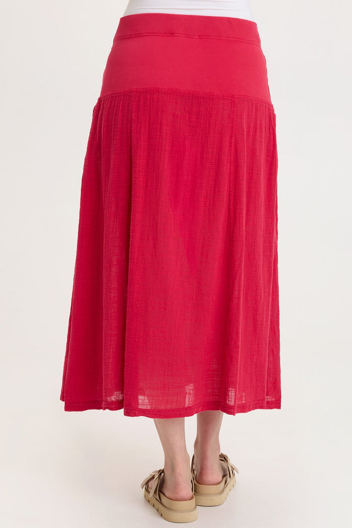 Wearables Tani Gauze Slim-to-Flare Skirt